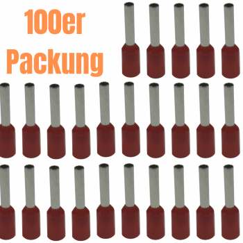 Aderendhülsen - 1,00mm² - Rot (100er Pack)